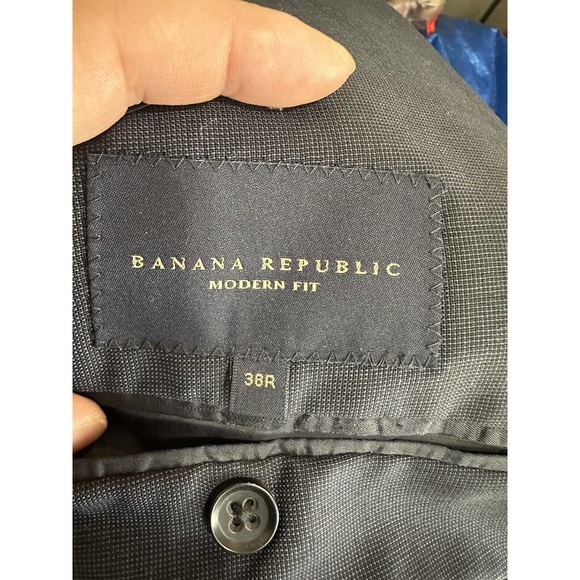 Banana Republic 38R Modern Fit Vitale Barberis Canonico Blazer Jacket Blue 22-37 - Picture 5 of 12